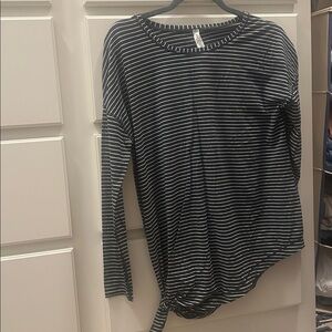 Lululemon Athletica Black and White Striped Top